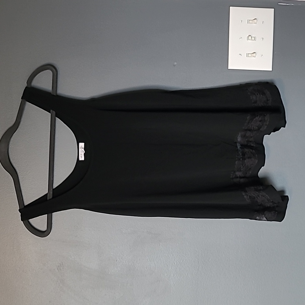 Black Tank with Lace Detail